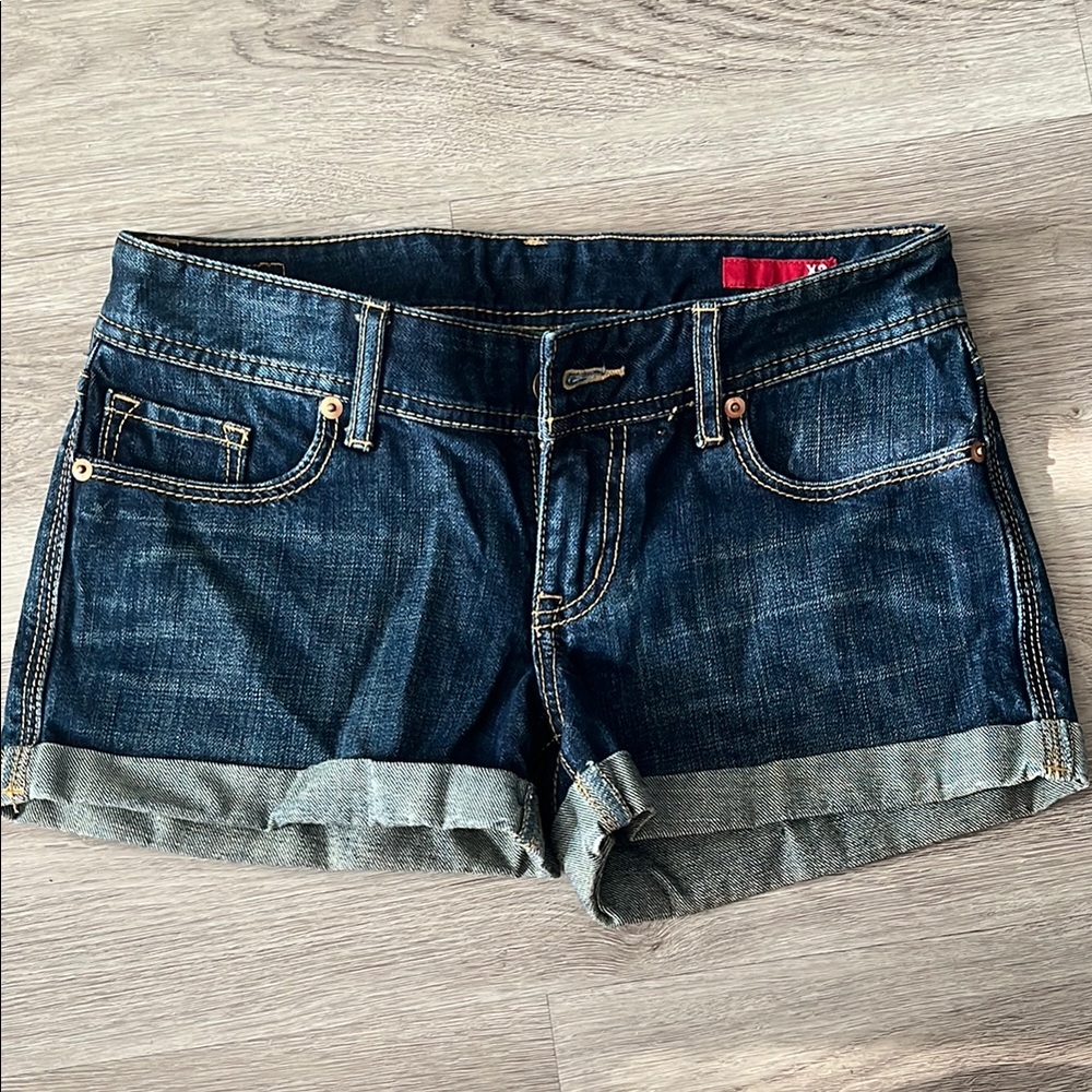 Express Blue Jean Shorts Cuffed Hem Casual